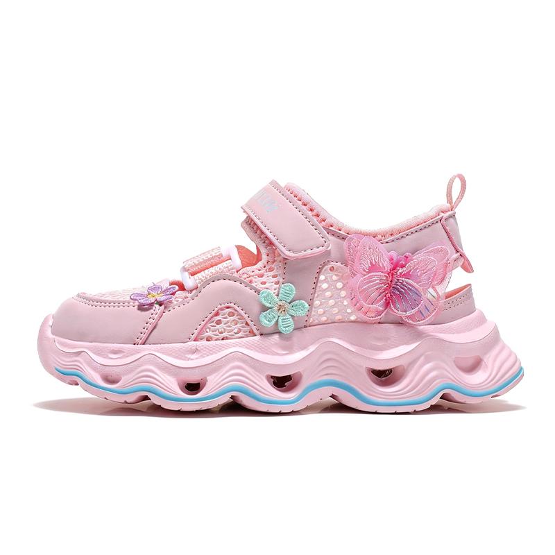 

New Summer Hollow Out Refreshing Childrens Sports Shoes Wear-resistant and Stable Running Shoes Campus Soft Support Casual Shoes 27 розовый