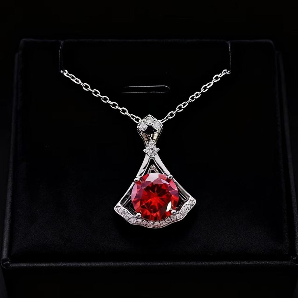 Classic Small Skirt Necklace Female Simulation Zircon Collarbone Chain Eight Hearts Eight Arrows Micro Inlaid Pendant