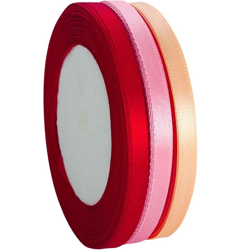 25Yards 6mm Silk Satin Ribbons for Crafts Bow Handmade Gift Wrap Partys Christmas Wedding Decorative Artificial DIY Accessories