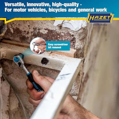 HAZET 2200SC-32 Bit Set, 59-piece, 1/4-inch (6.3mm), Smart Case, Magnetic Closure, Torx/Hex/Phillips/Slotted, Chrome Vanadium Steel, Foldable, Compact