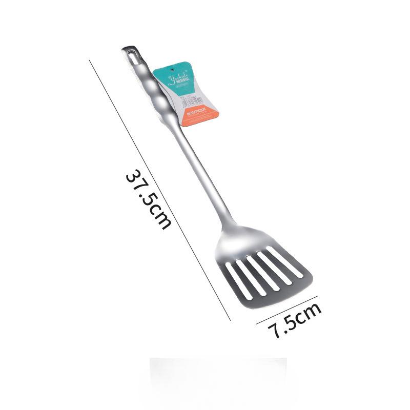 Verdicktes Edelstahl Kochlöffel- und Pfannenwender-Set Haushalt Küchen Topf Pfannenwender Bratwender Reislöffel, Suppenlöffel, Sieb, Küchenutensilien