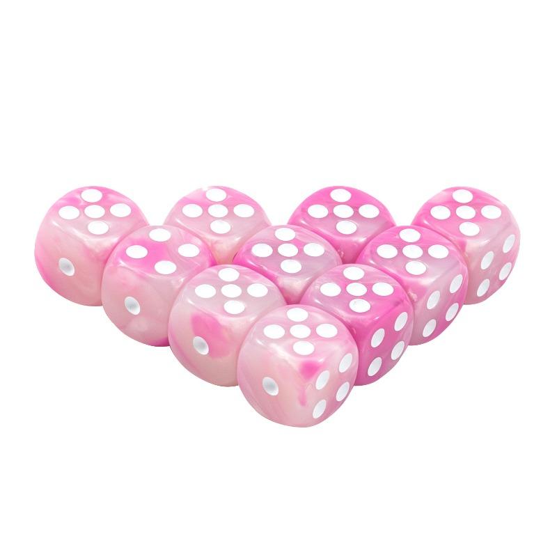 9/10 шт./коробка 16 мм Однотонные Прозрачные Цветные Игровые Кубики Настольная Игра Числовые Кубики Квадратной Формы Разноцветные Кубики с Точками 10pcs