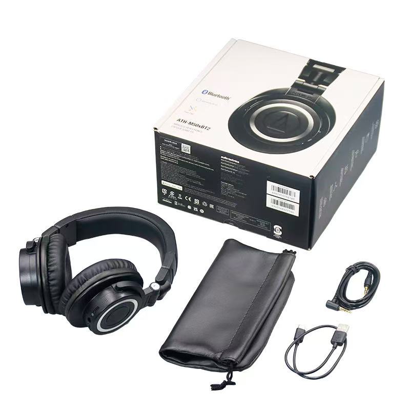Audio-Technica ATH-M50XBT Professional Monitoring Wireless Bluetooth Over-ear High-fidelity Headphones with Low Latency