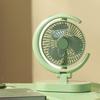 USB Desk Fan Rechargeable Quiet Small Portable Desktop Table Fan with Light for Home Travel