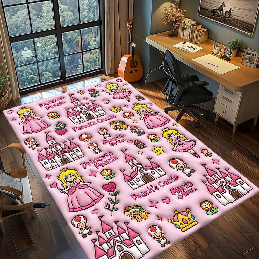 Mario Anime Character Carpet for Living Room Bedroom Home Decor Cool Movie Mat Play Floor Mat