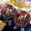 Two-dimensional Kasane TETO Halloween Silver Glitter Button Badge & Acrylic Stand Fan-made Brooch Gift