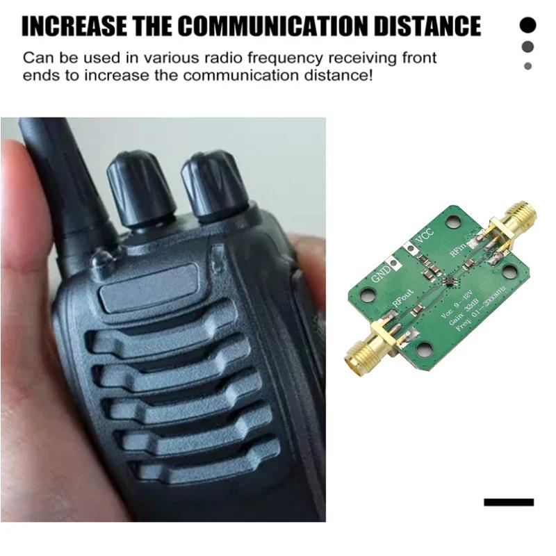 NEW 0.1-2000MHz 32dB Gain Broadband Low Noise High Frequency LNA RF Amplifier Module For FM HF VHF/UHF