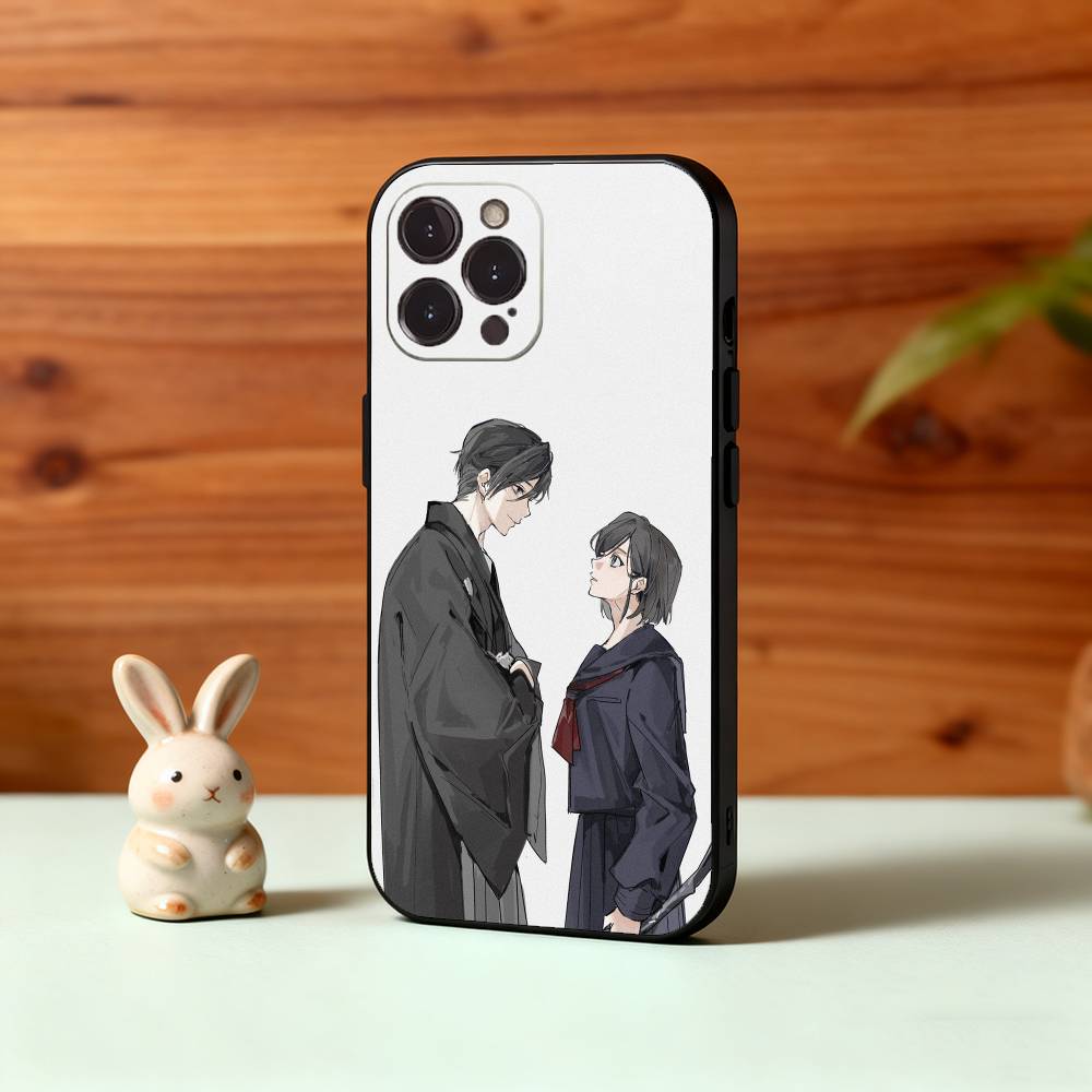 Mr. Masked Fox and the Female Student Phone Case For iPhone17,16,15,14,13,12,Plus,Pro Max, 5G Others Soft Black Cover