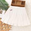 Girls' Summer Midi Pleated Skirt with Anti-Exposure Shorts
