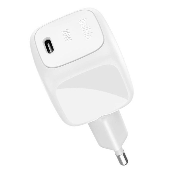 Chargeur Secteur - BELKIN - USB-C 20W - Power Delivery 3.1 - PPS - Compact Blanc