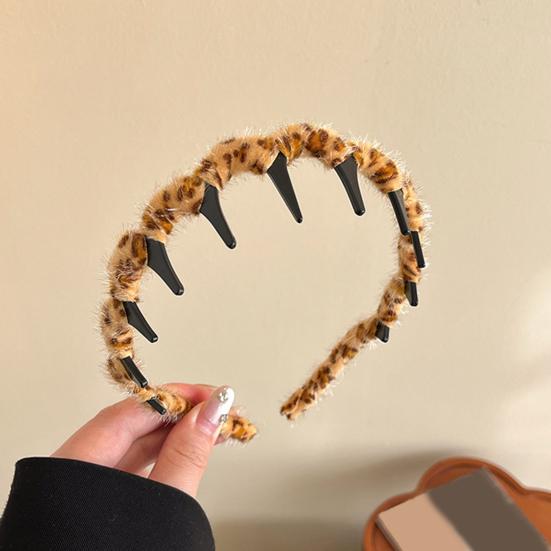 1/3ks Dámská čelenka Široká Elastická Protiskluzová Design se Zuby Obruč do Vlasů Čelenka Nestahující Vlasy Vlasové Doplňky