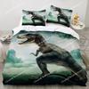 3D Print Dinosaur Duvet Cover King Twin Queen Double Size Kit Ultra-fine Fiber Pillowcase Fashion Polyester Bedding Set