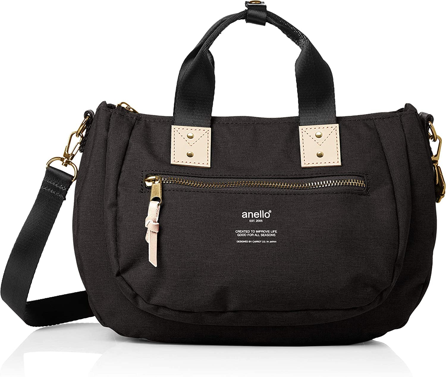 

Anello ATELIER ATC3163Z 2-Way Tote Bag, A5 Size, Multi-Storage, Black