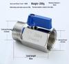 304 Stainless Steel Mini Manual Ball Valve with Male & Double Female Threads