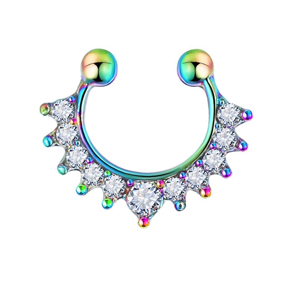 Ring Safe Luxury Nose Nail Fine Nose Nail Non Zirconia Nose Ring Stainless Steel Nose Nail Cartilage Earring Spiral Pierced Jewelry