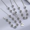 Fashionable Square Black Diamond Necklace Set Simple Geometric Inlay Splice Earrings Bracelet Necklace Jewelry Accessories Gifts