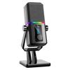 Computer Gaming Mic Desktop Microphone with LED Light 14mm Large Mic Head for Streaming Podcasting Insert and Play