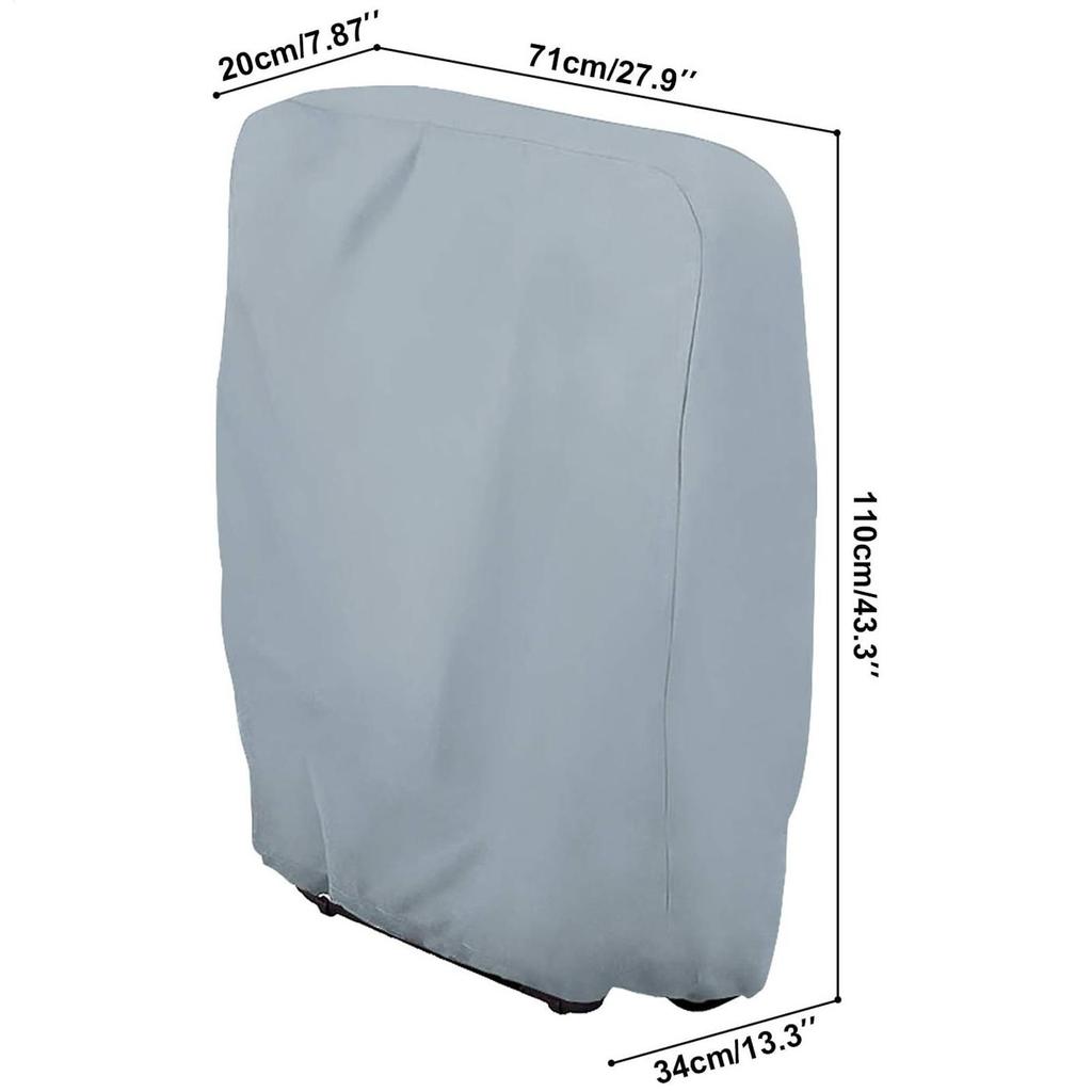 Folding Patio Chair Covers 2-Piece Dustproof Folding Lawn Chair Covers UV-Resistant Outdoor Furniture Accessories For
