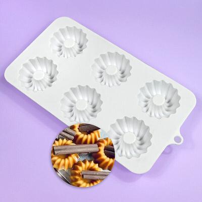 Stampo in Silicone per Madeleine a 6 Cavità Design a Conchiglia per Mousse al Cioccolato Fai da Te u