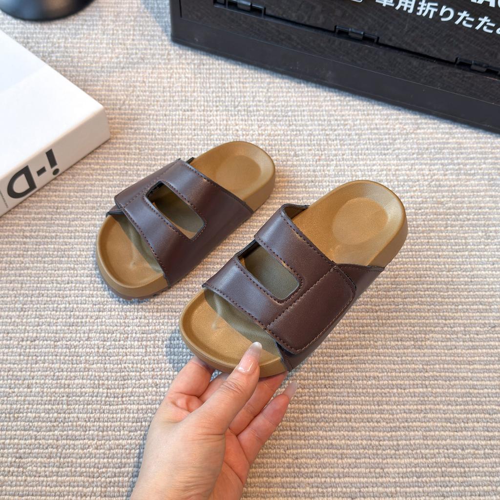Korean-style children's shoes for girls, new summer vintage Roman princess slide sandals, children's sandals for outdoor wear