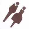 Bathroom Door Sign - Unisex Wooden Wall Decor With Male & Female Figures Frameless Design For Home & Office,Bathroom Decor