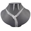 Jewelry Bridal Tassel Dripping Diamond Jewelry Wedding Accessories Zircon Necklace Earrings