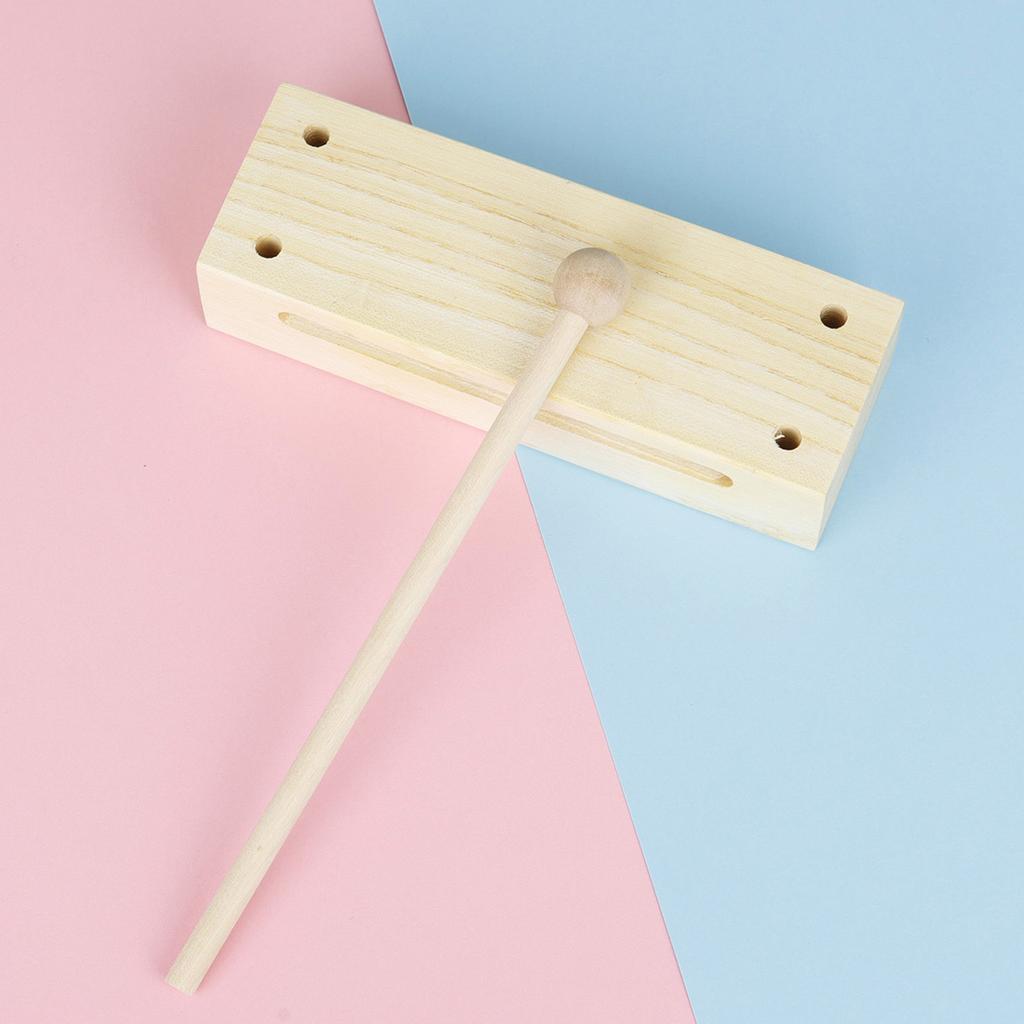 Orff Musical Instruments Wooden 2 Tone Castanets Clapper Percussion Low High Pitched Square Clapper Kids Educational Toys