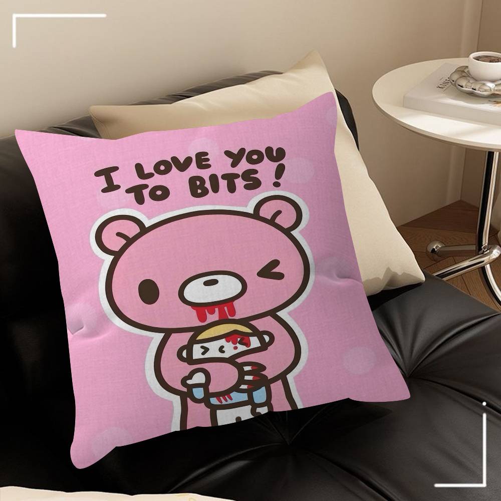 Cartoon GGloomy Bear Cushion Cover Inches Farmhouse Decor Home Throw Pillow Covers For Couch Decorations