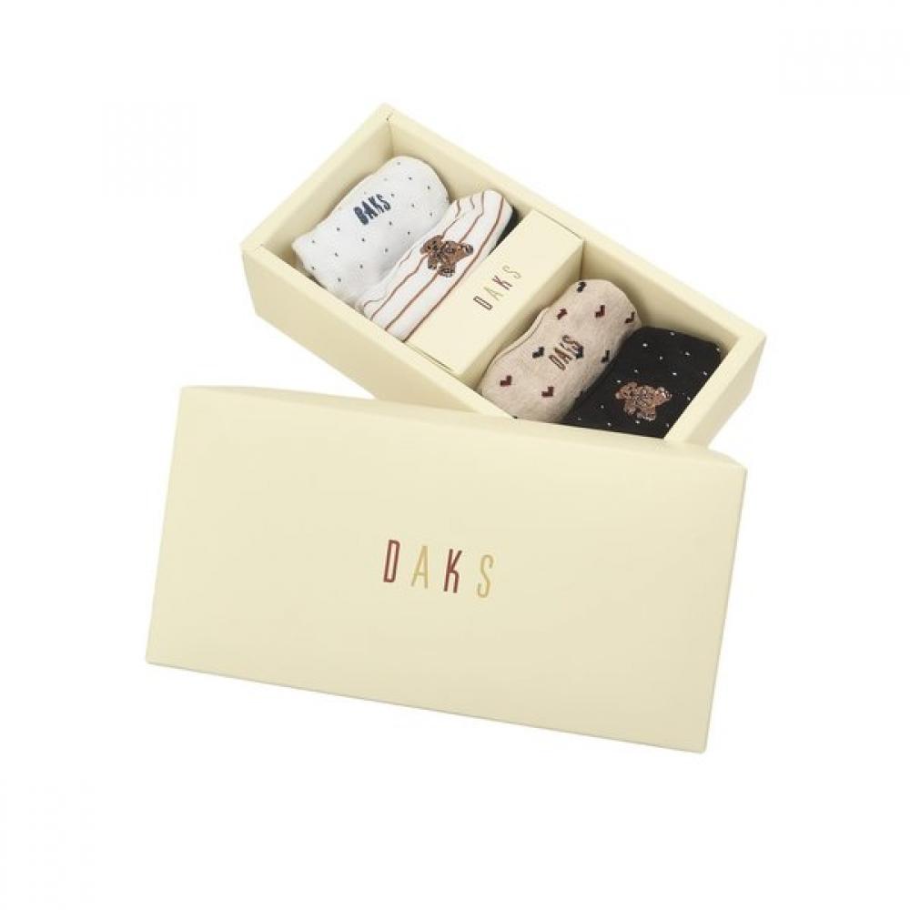 Daks Women Mixed Pattern Fake Socks 4p Set Dbss5f241wt