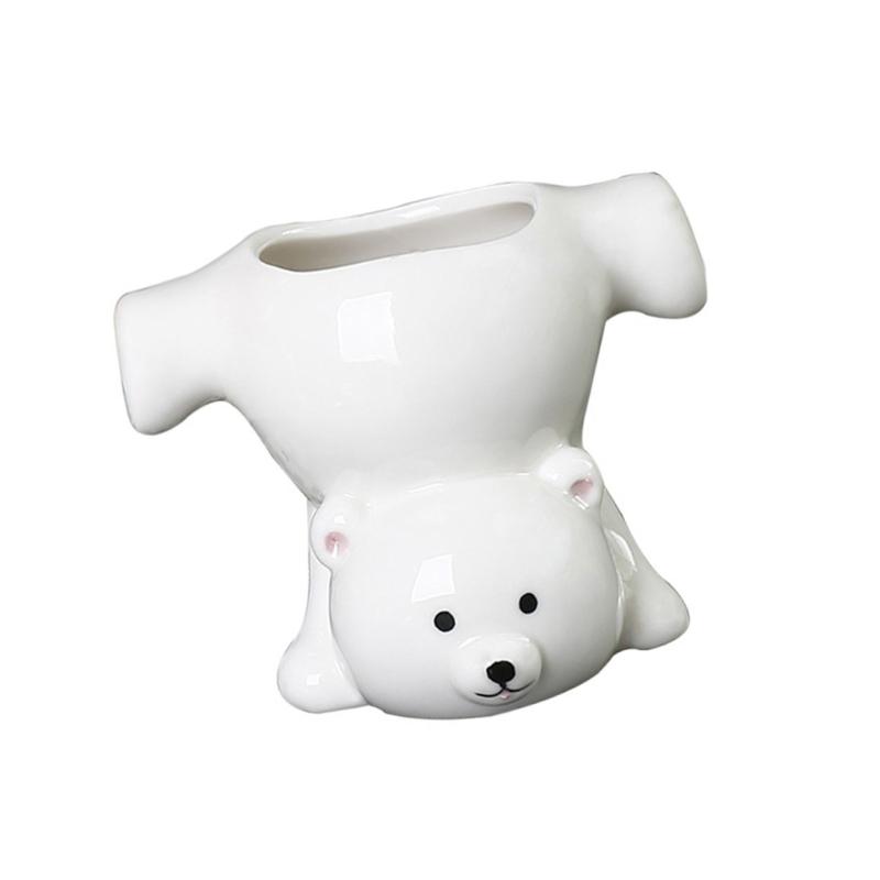 Novelty Upside Down Bear Planter Handcrafted Lovely Bear Plant Pot For Plant And Office Accessories