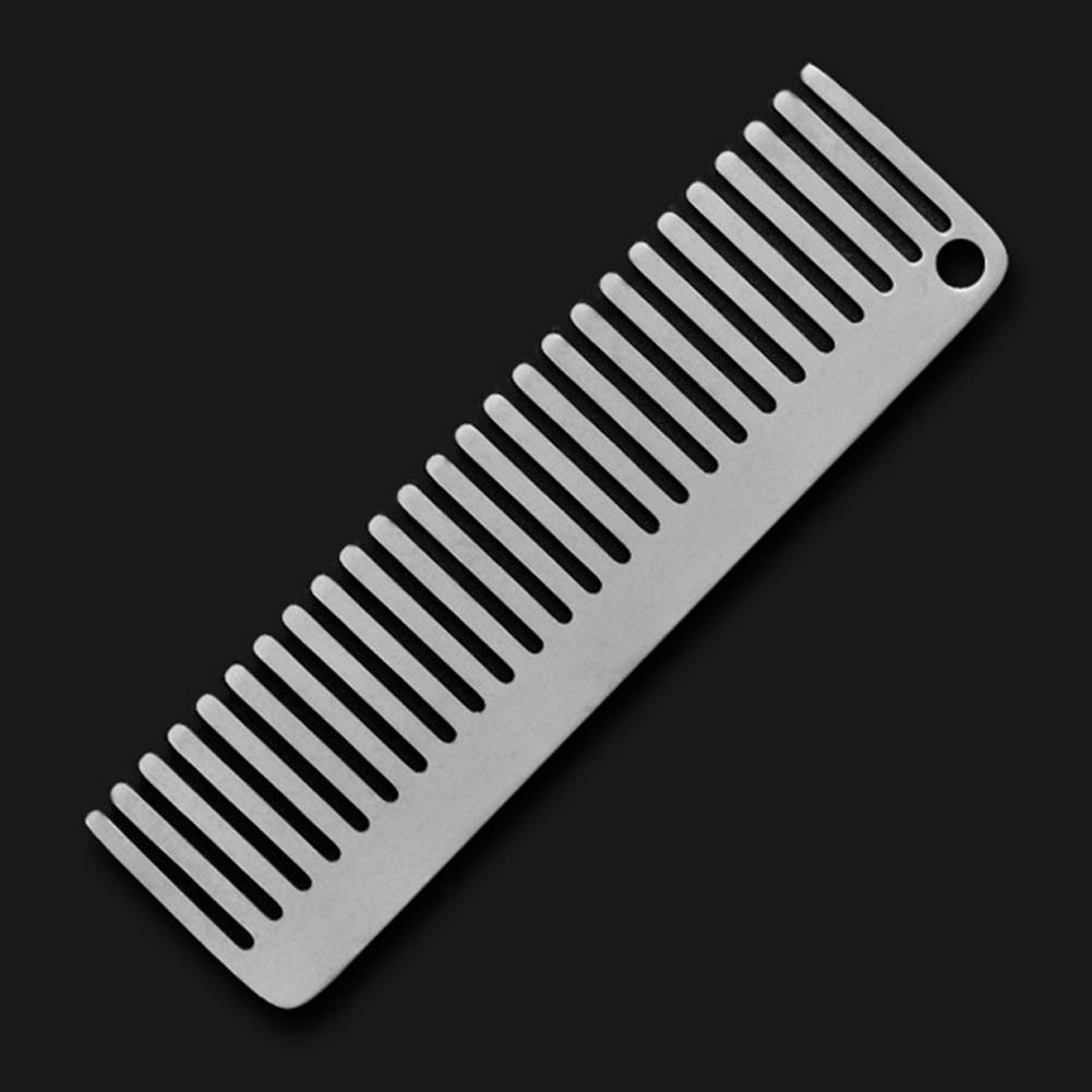 Titanium Comb Anti-Static Portable Camping Comb Heat-Resistant Pocket Titanium Comb Outdoor Hair Comb for Camping Travelling