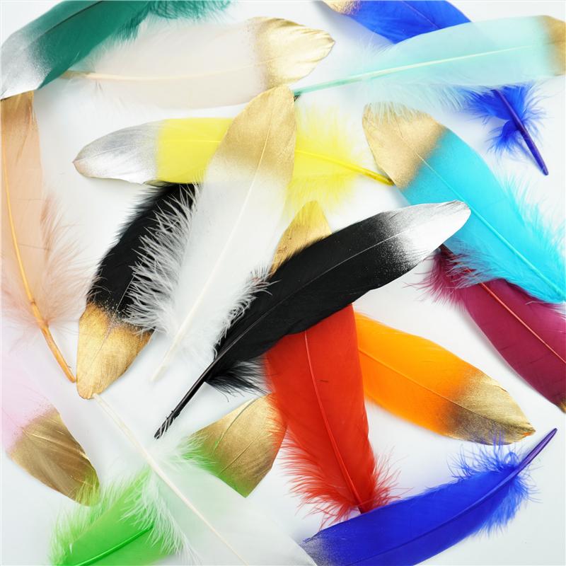 10Pcs Golden Goose Feather 15-20cm Silver Swan Plumes Dream Catcher Accessories DIY Jewelry Creation Feather Holiday Decorations