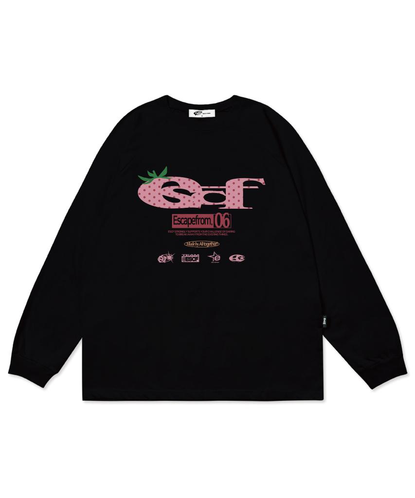 ESCAPEFROM Strawberry Dot Escf Logo Collage Print Long Sleeve [3 Colors]