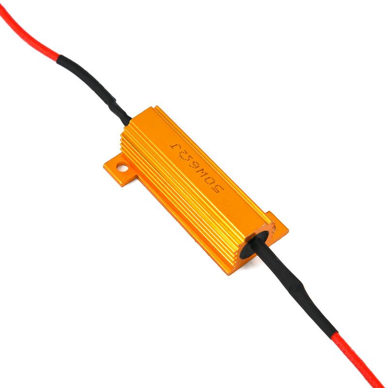 10Pcs PRO 10x50 W 6 Ohm LED Lamp Decoder Brake Light Fault Canceller Resistor Decoder Car Accessories For All Car Models