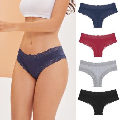 Nėriniuoti moteriški kelnaitės Seksualūs stringai G-string apatinis trikotažas Moteriškos kelnaitės Medvilninės gėlėtos kelnaitės