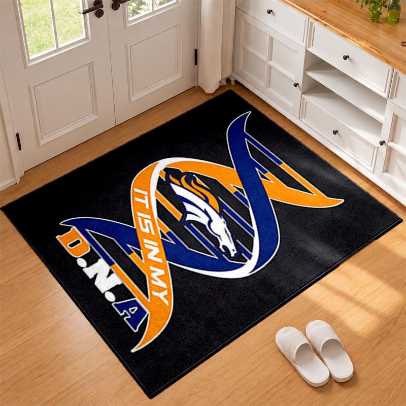Denver Broncos Carpet Door Mat for Living Room or Bedroom Protective Mat Under Chair Office Decoration Christmas Gift Birthday Present
