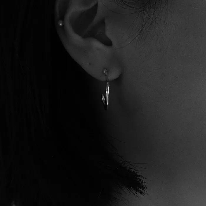 [silver925] Flowing earrings (silver)