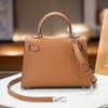 2025 New Genuine Leather Women's Bag EP Palm Pattern 19+22+25 Leather Kai Li+Fashion Handheld Single Shoulder Crossbody Bag