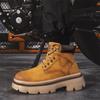 Martin boots new autumn British style retro leather rhubarb boots heightening sports high-top boots