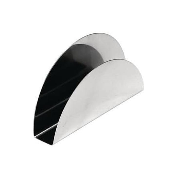 TreegoArt Stainless Steel Half Moon Shape Tissue Paper Holder Useful for Office Kitchen Dining Table Travel - Pack of 1