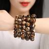 Natural Amber & Burmite Root Amber Beaded Bracelet Unisex Couple Matching Jewelry Gift