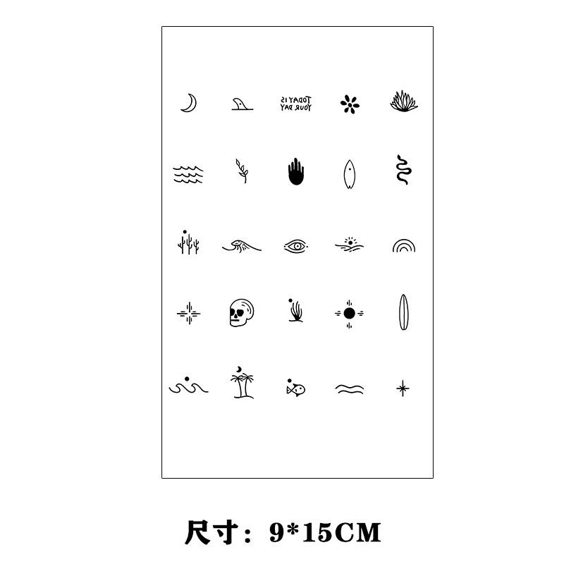 Love Digital Panda Smiley Face Cat Claw Finger Small Picture Disposable Temporary Tattoo Sticker