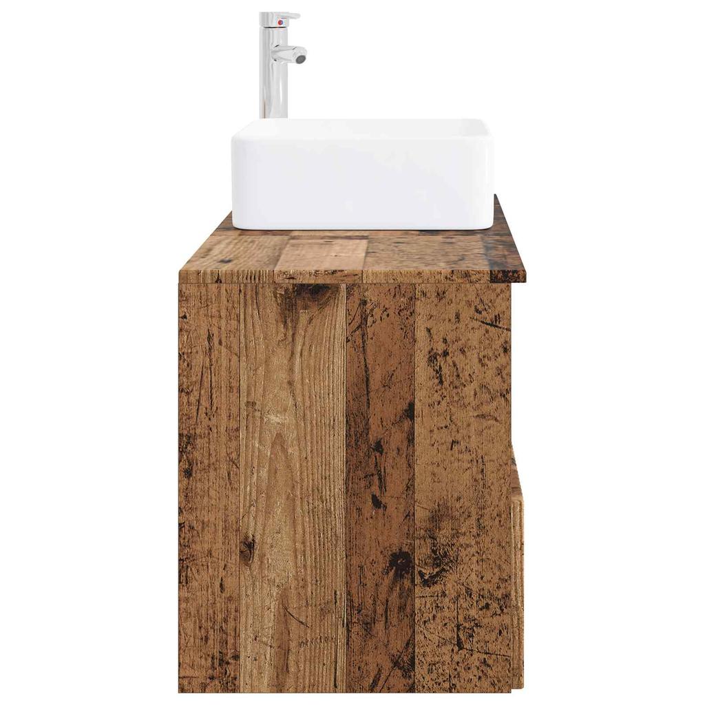 Bathroom Furniture Set 2 pcs Reclaimed Wood Engineered Wood