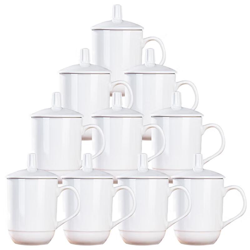 Pure White Ceramic Teacup Set