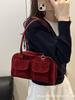 2025 Autumn/Winter Retro Suede Small Square Bag – Niche Design, Handheld & Underarm Style