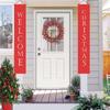 Christmas Pattern Door & Fireplace Hanging Flag Set