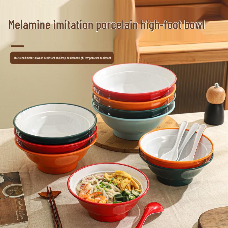 Heerli Melamine Noodle/Soup Bowls