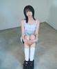 Mihebeu [Blue Closet X Mihebeu] Check Layered Sleeveless Dress Sky Blue