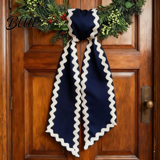 Seasonal Wreath Embellishment Beautiful Accent Wave Trim Front Door Sash for Garland Ribbon Accessories Yard