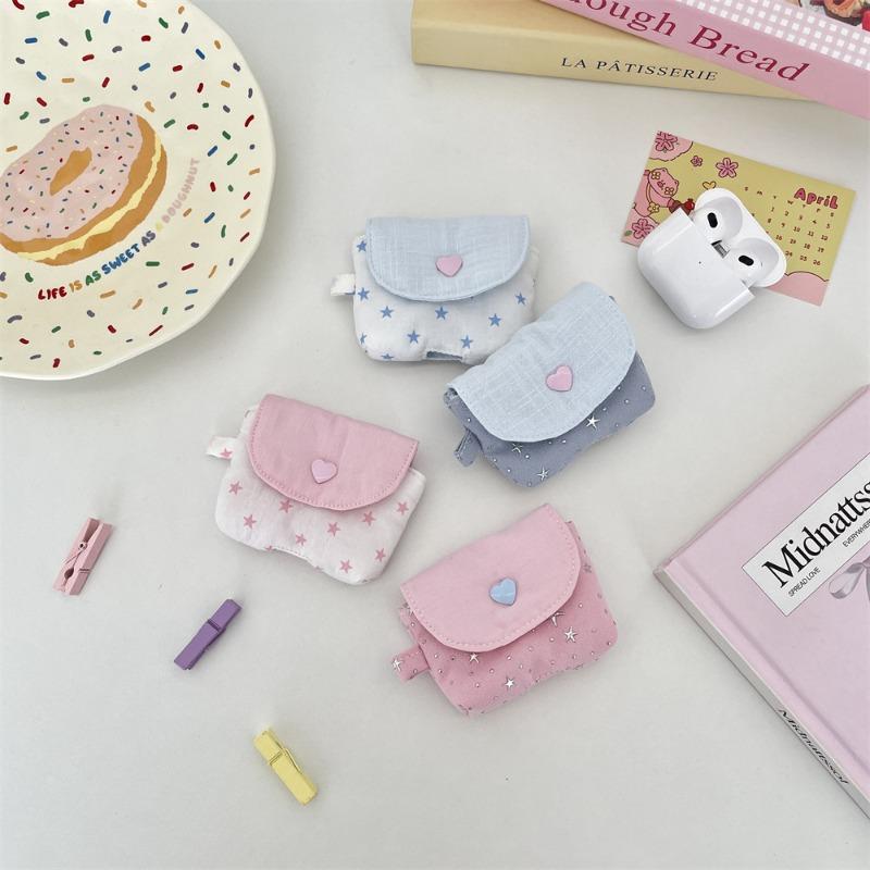Ins Star Sequined Earphone Bag Is Suitable for Apple Wireless Bluetooth Earphone Bag Storage Protective Case Soft Case